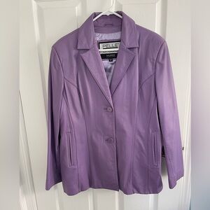 Pelle Studio Lavender Lambskin Leather Blazer